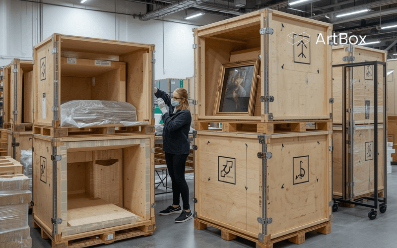 cajas transporte especializadas embalaje obras arte exposicion itinerante proteccion profesional